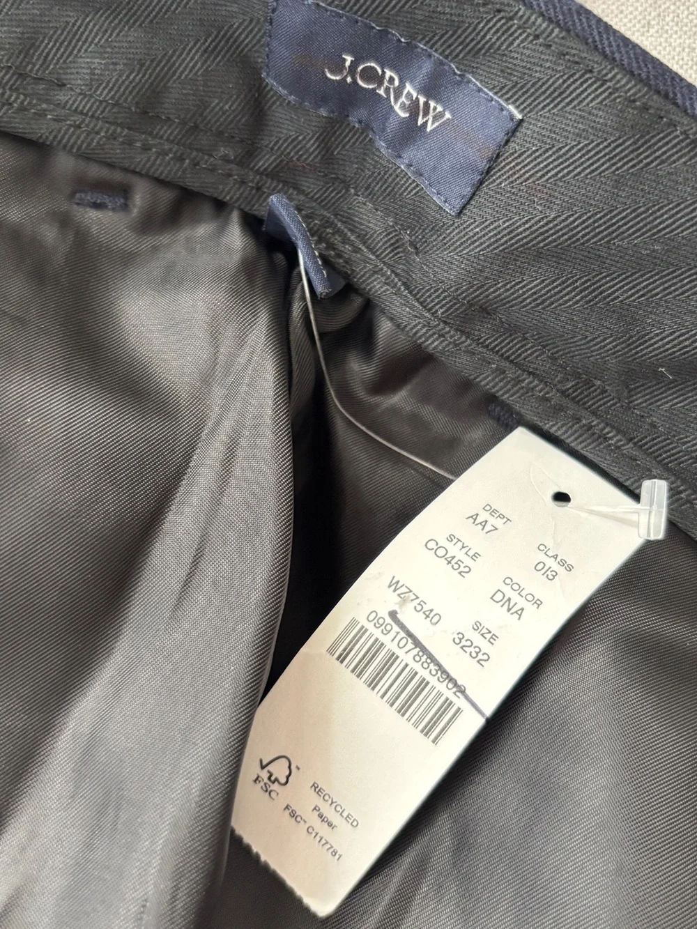 J.Crew Classic creased wool trouser 32/32
